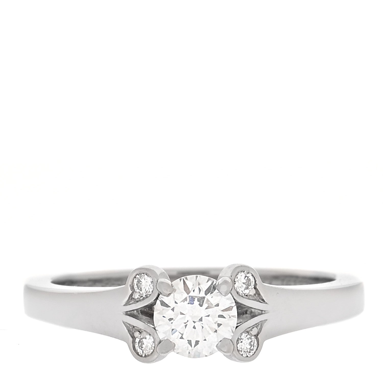Cartier Platinum Diamond .33ct Ballerine Solitaire Engagement Ring 49 4.75 1 of 5