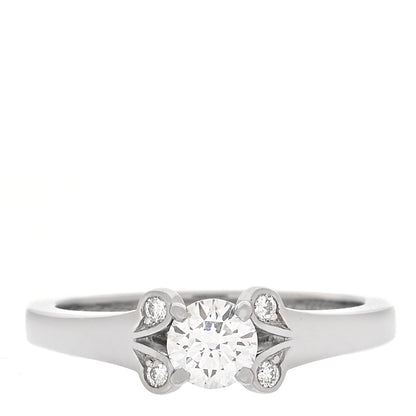 Cartier Platinum Diamond .33ct Ballerine Solitaire Engagement Ring 49 4.75 1 of 5