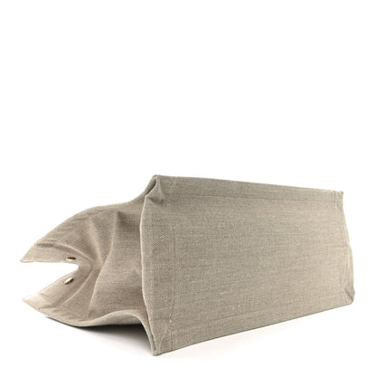 Saint Laurent Linen Calfskin Small Rive Gauche Tote Beige Sea Salt 4 of 9