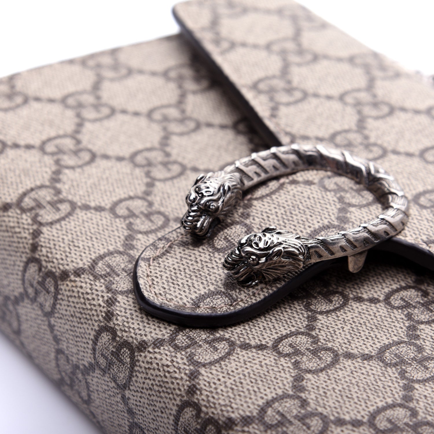 Gucci GG Supreme Monogram Mini Dionysus Chain Wallet Beige Taupe 8 of 9