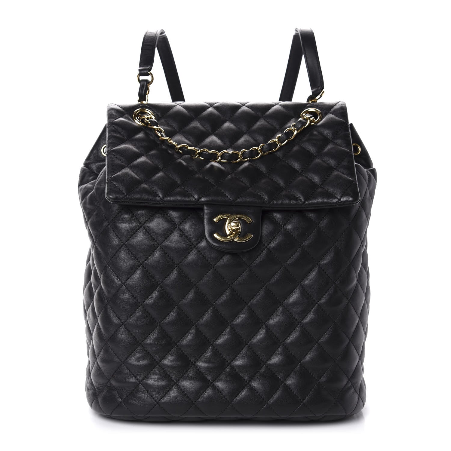 Chanel Lambskin Quilted Large Urban Spirit Backpack Black 1 of 10