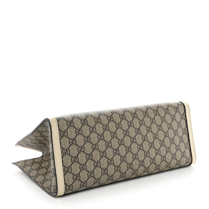 Gucci GG Supreme Monogram Medium Padlock Tote White 4 of 10
