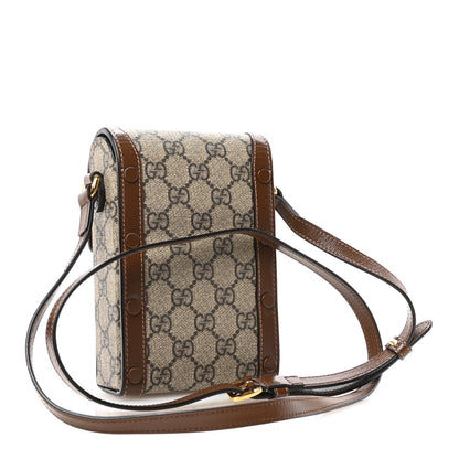 Gucci GG Supreme Monogram Mini Horsebit 1955 Crossbody Bag Beige Brown Sugar 2 of 10