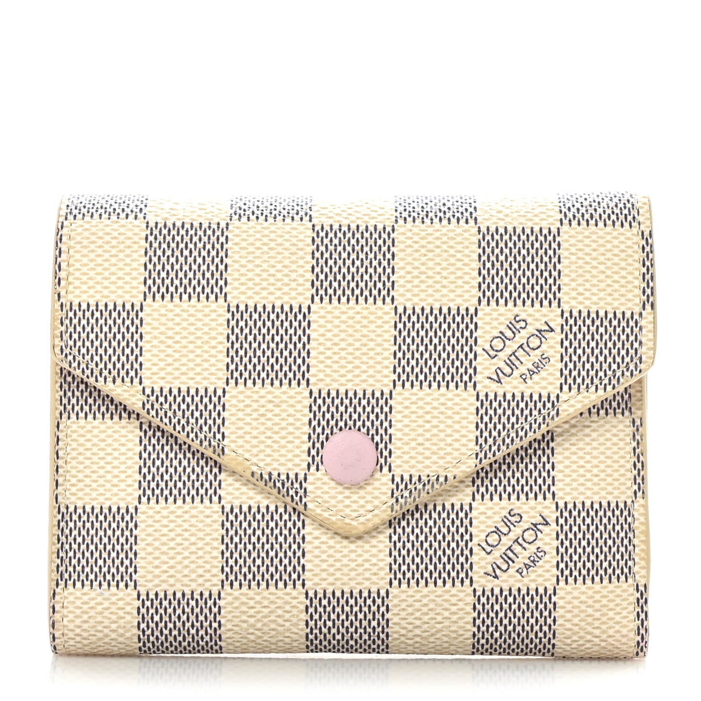 Damier Azur Victorine Wallet Rose Ballerine