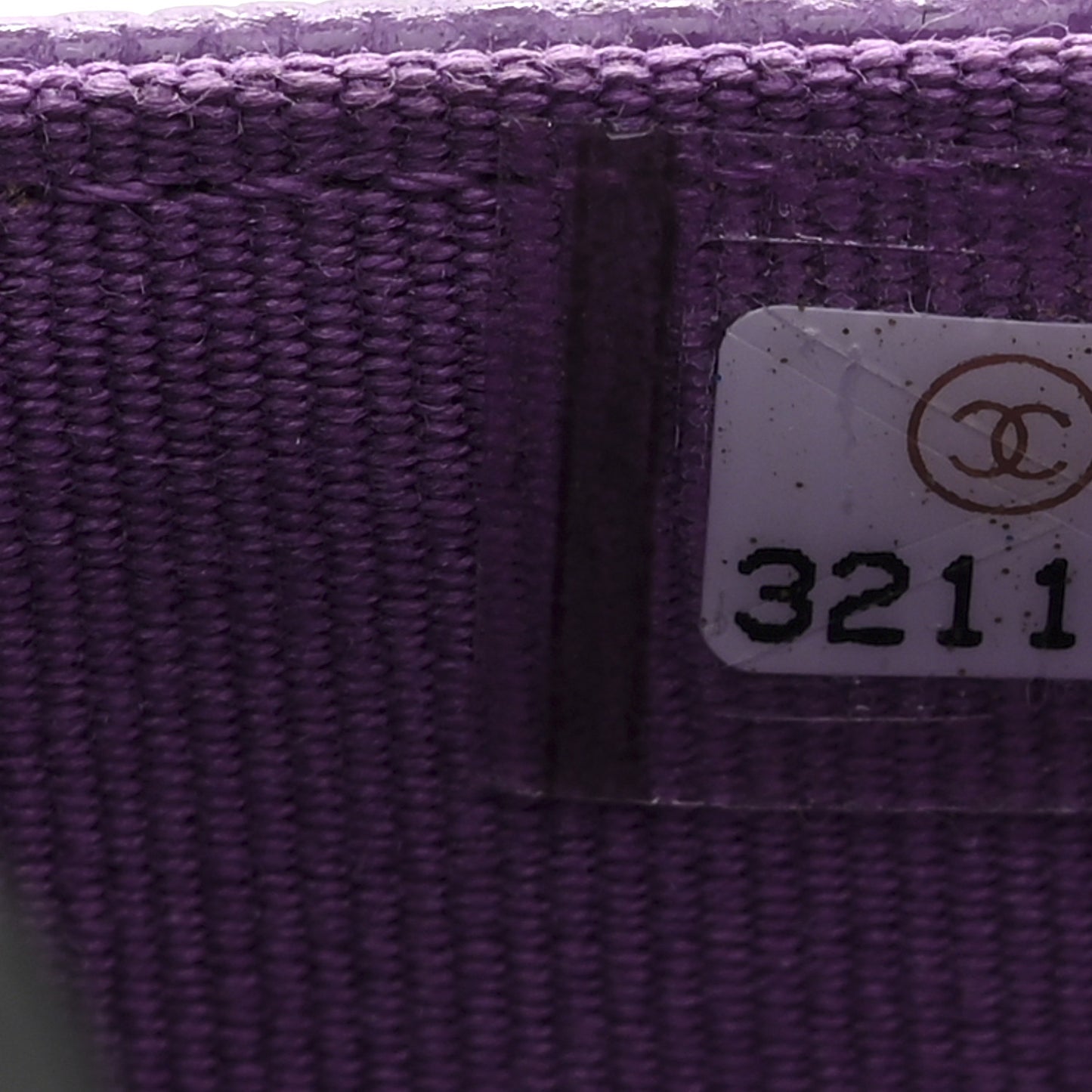 Caviar Quilted Flap Card Holder Wallet Purple