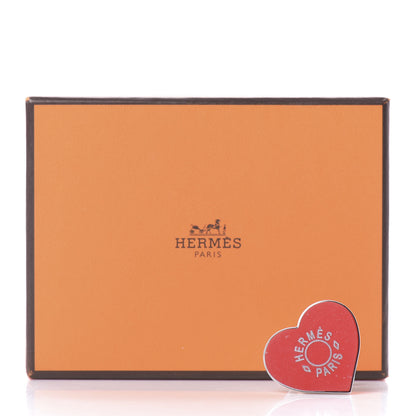 Hermes Palladium Coeur Scarf Ring Rouge 5 of 5