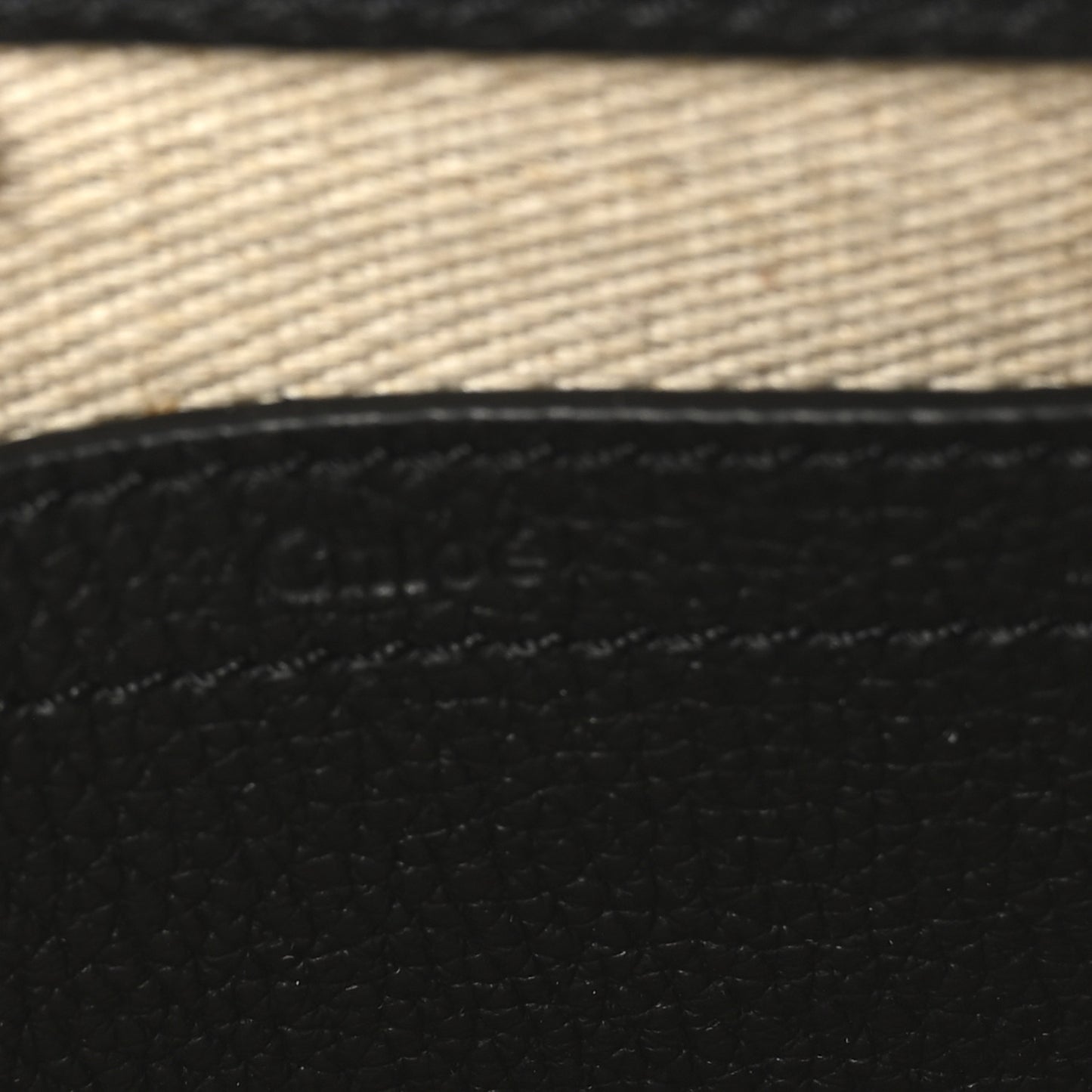 Grained Calfskin Small Marcie Saddle Bag Black