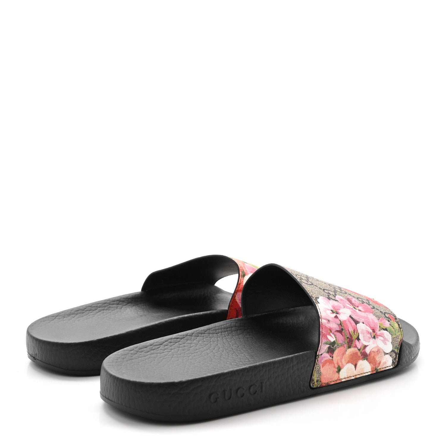 Gucci GG Supreme Monogram Blooms Slide Sandals 41 Beige Multicolor 5 of 8