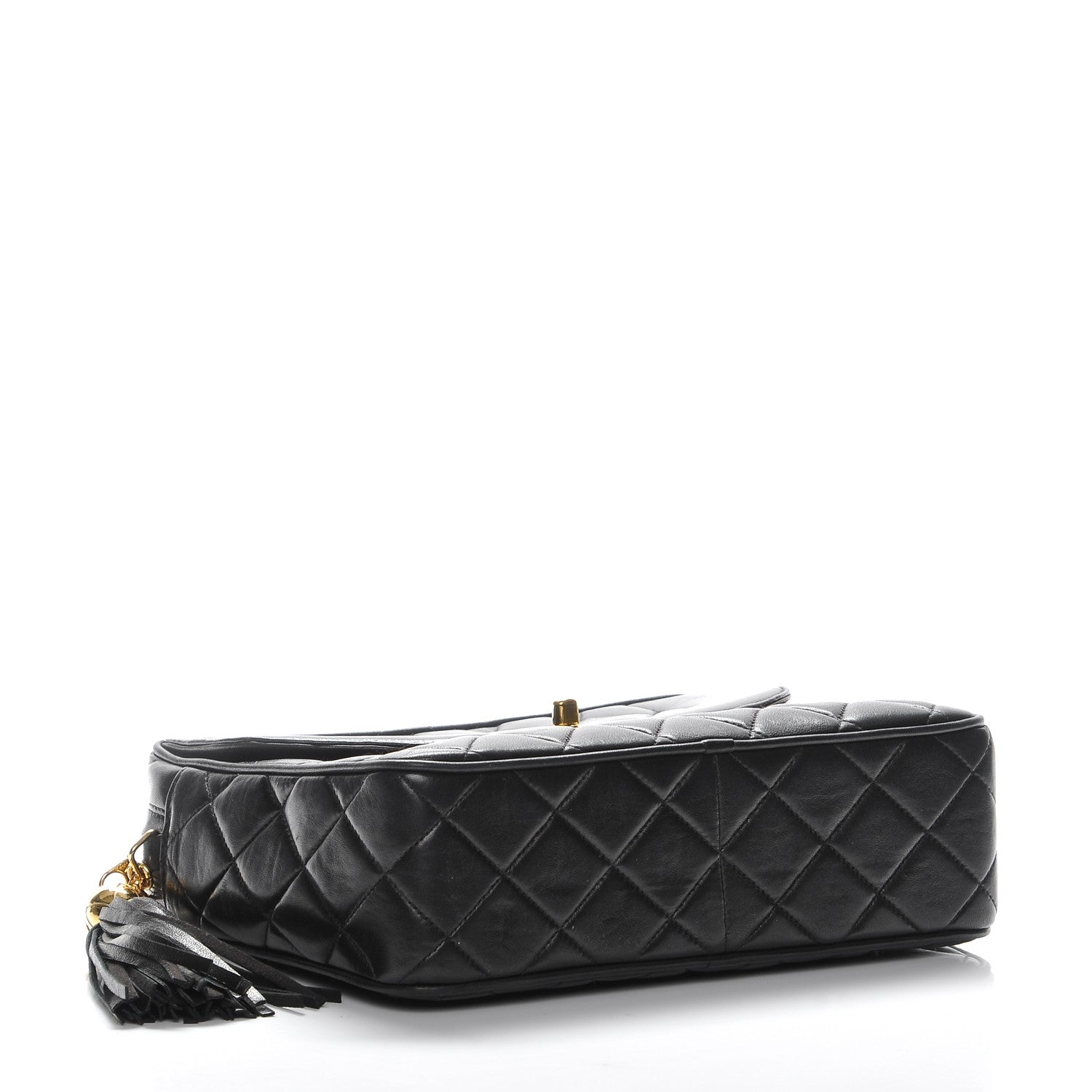 Chanel Lambskin Quilted Tassel Camera Case Black 4 of 8