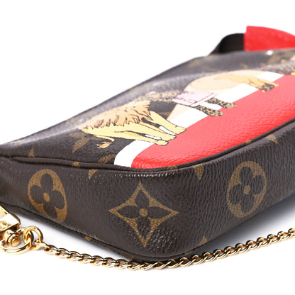 Louis Vuitton Monogram 2018 Christmas Animation Mini Cats Pochette Accessories 9 of 10