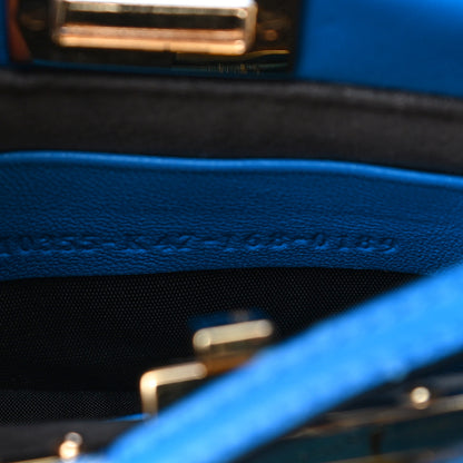 Fendi Shiny Nappa Micro Peekaboo Iconic Satchel Blue Royal 8 of 11