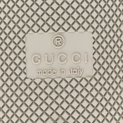Gucci Miro Soft Calfskin Canvas Lame Crystal GG Monogram Web Screener Sneakers 37.5 Gardenia Silver Mystic White 7 of 10