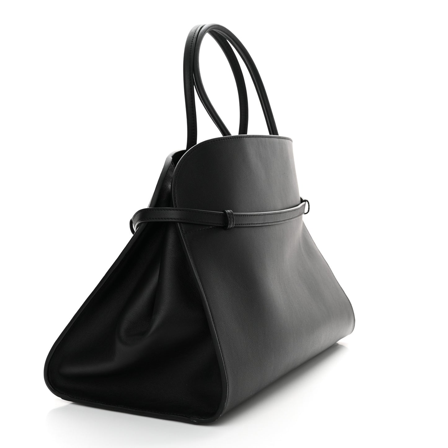 Polished Saddle Calfskin Soft Margaux Belt 15 Black