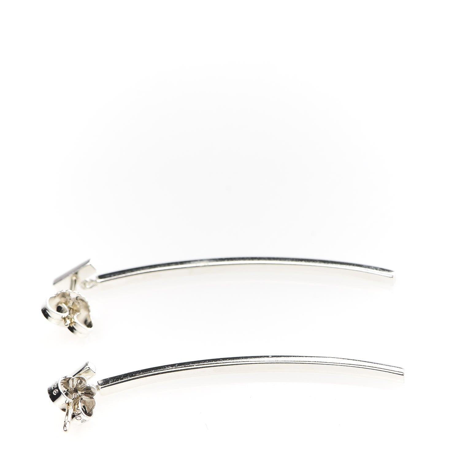 Tiffany Sterling Silver T Wire Bar Earrings 3 of 5