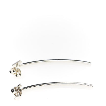 Tiffany Sterling Silver T Wire Bar Earrings 3 of 5