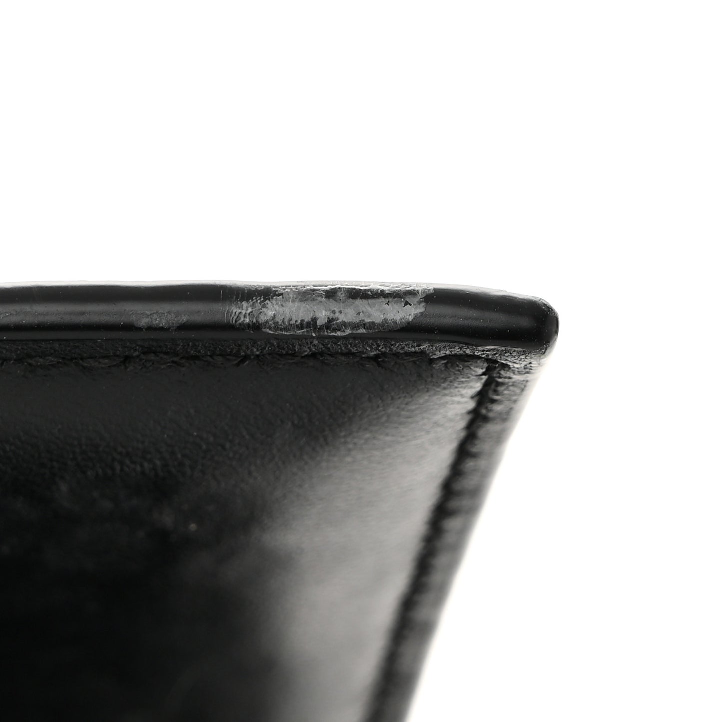 Shiny Calfskin Monochrome Crocodile Embossed Hourglass Chain Bag Black