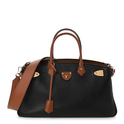 Louis Vuitton Calfskin All Set MM Black Tan 1 of 10
