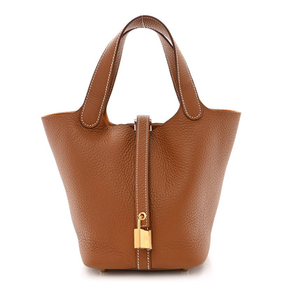Hermes Taurillon Clemence Picotin Lock 18 PM Gold 1 of 11