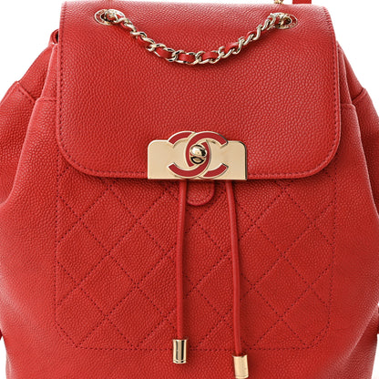 Chanel Caviar Quilted Backpack Red 8 of 10