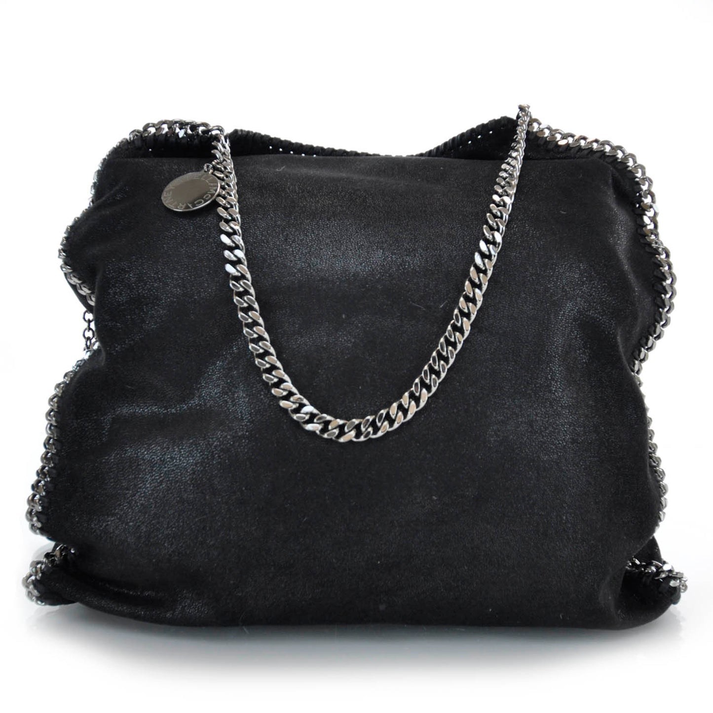 Faux Leather Falabella Tote Black
