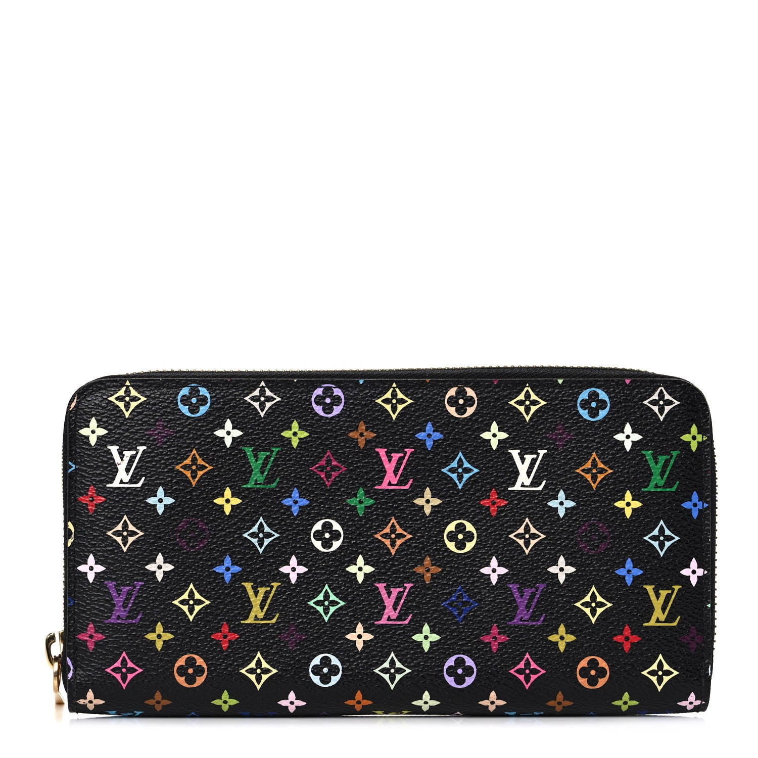 Louis Vuitton Monogram Multicolor Zippy Wallet Black Grenade 1 of 12