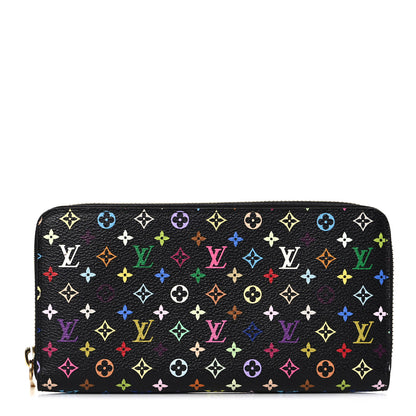Louis Vuitton Monogram Multicolor Zippy Wallet Black Grenade 1 of 12