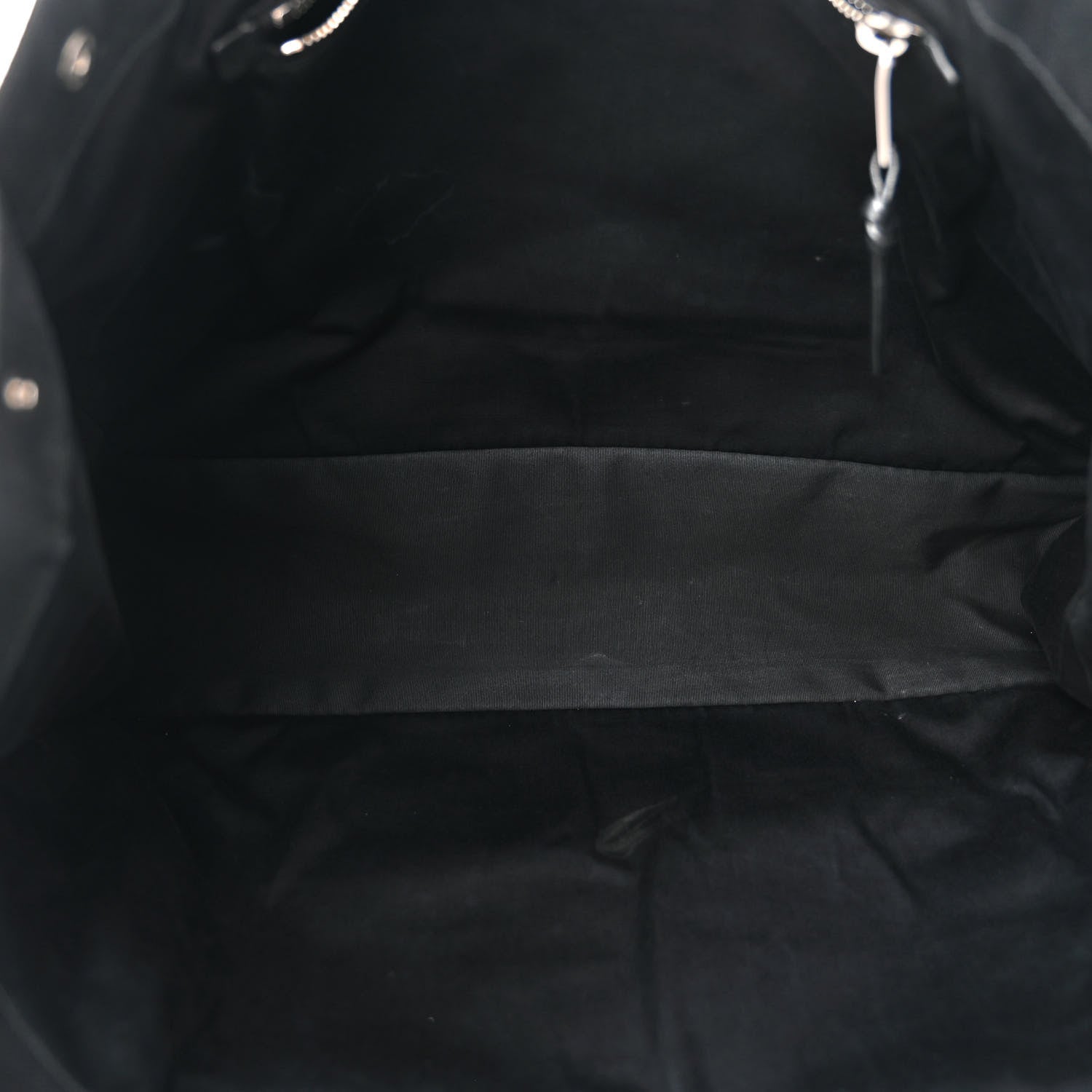 Saint Laurent Raffia Linen Calfskin Rive Gauche Tote Black 5 of 12