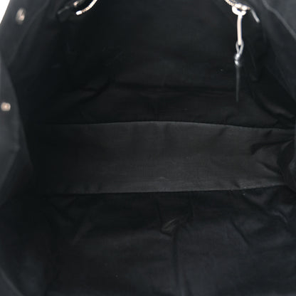 Saint Laurent Raffia Linen Calfskin Rive Gauche Tote Black 5 of 12