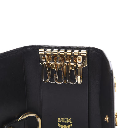 MCM Saffiano Logo Studded 6 Key Holder Black 8 of 8