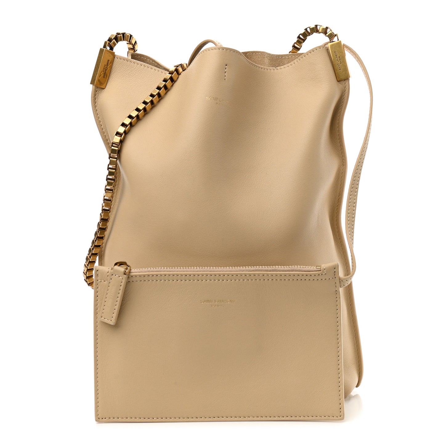 Smooth Calfskin Small Suzanne Hobo Ivory Natural