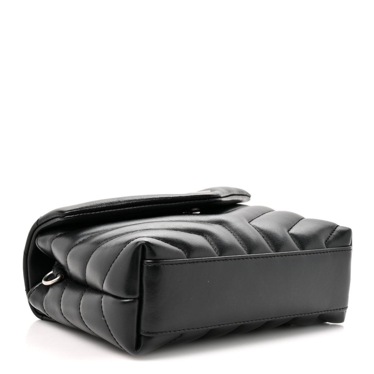 Saint Laurent Calfskin Y Quilted Monogram Toy Loulou Crossbody Bag Black 4 of 14
