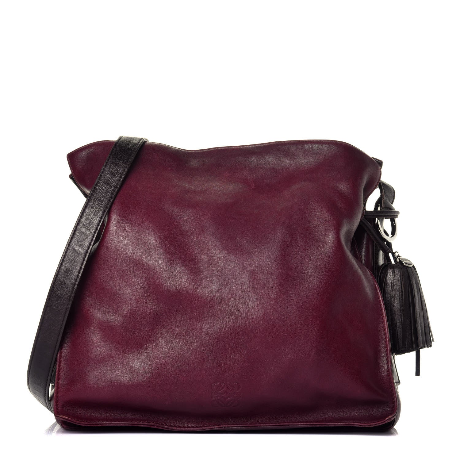 Loewe Nappa Small Flamenco Shoulder Bag Wine 1 of 9