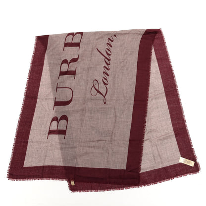 Burberry Cashmere Logo Scarf Burgundy 2 of 4