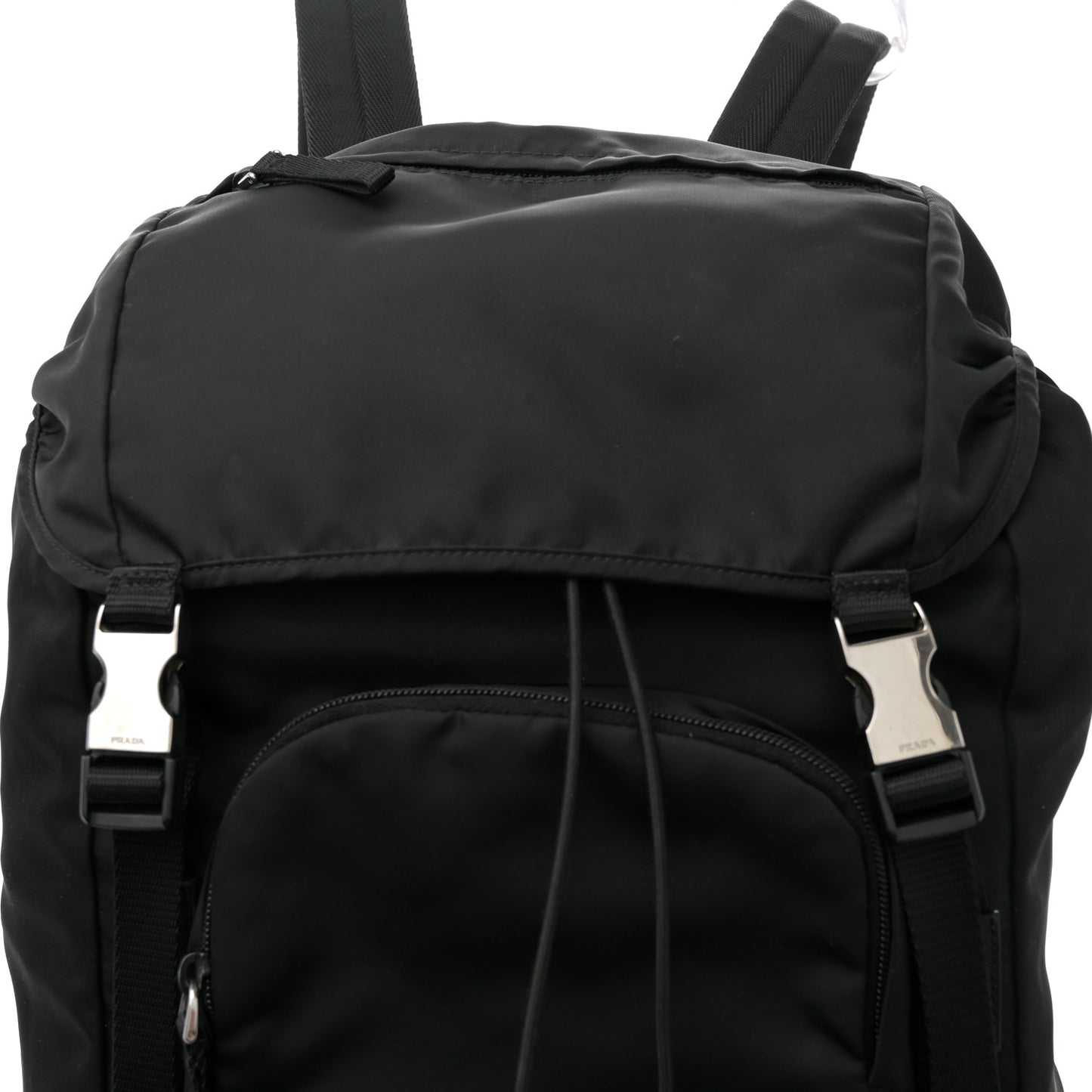 Tessuto Nylon Montagna Double Buckle Backpack Black