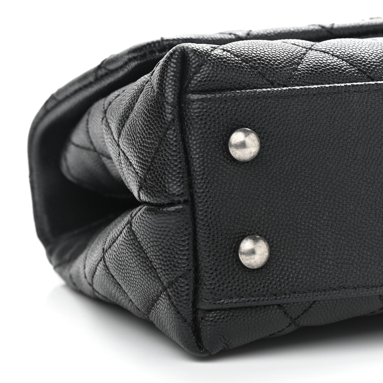 Chanel Caviar Lizard Embossed Quilted Mini Coco Handle Flap Black 8 of 12