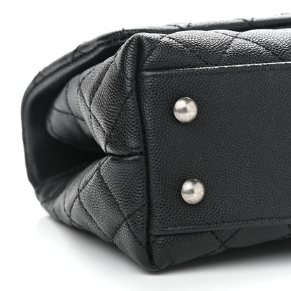 Chanel Caviar Lizard Embossed Quilted Mini Coco Handle Flap Black 8 of 12