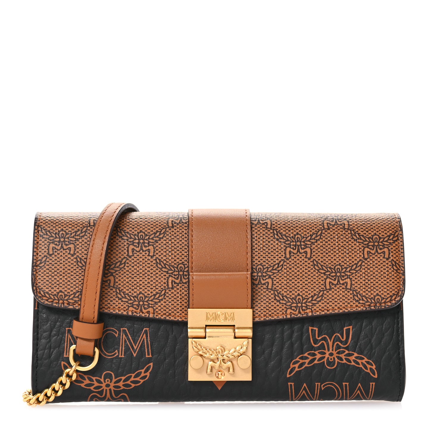 Lauretos Visetos Monogram Mini Tracy Crossbody Bag Black