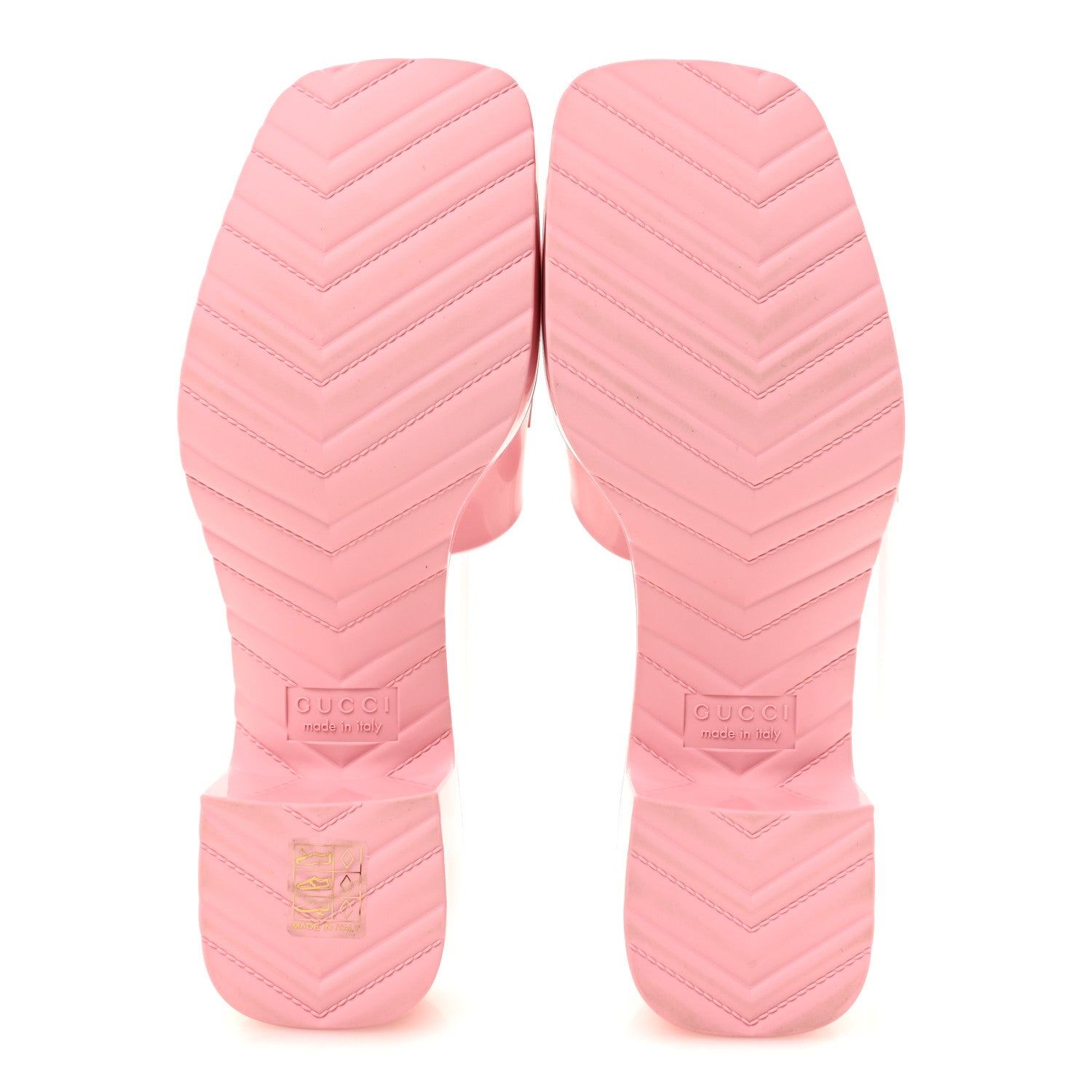 Gucci Rubber Gucci Logo Womens Platform 20/60mm Slide Sandals 37 Wild Rose 6 of 10