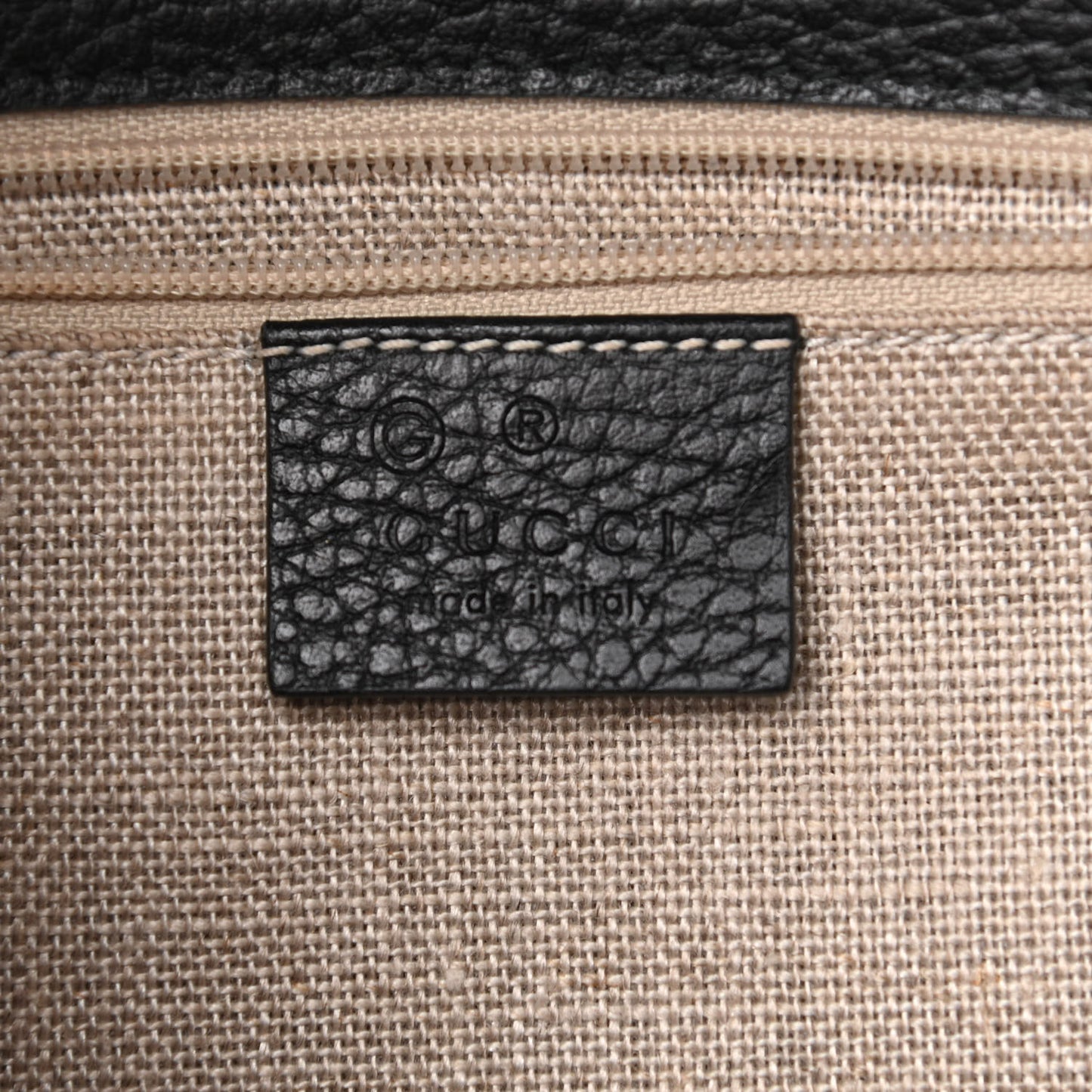 Dollar Calfskin Interlocking G Shoulder Bag Black