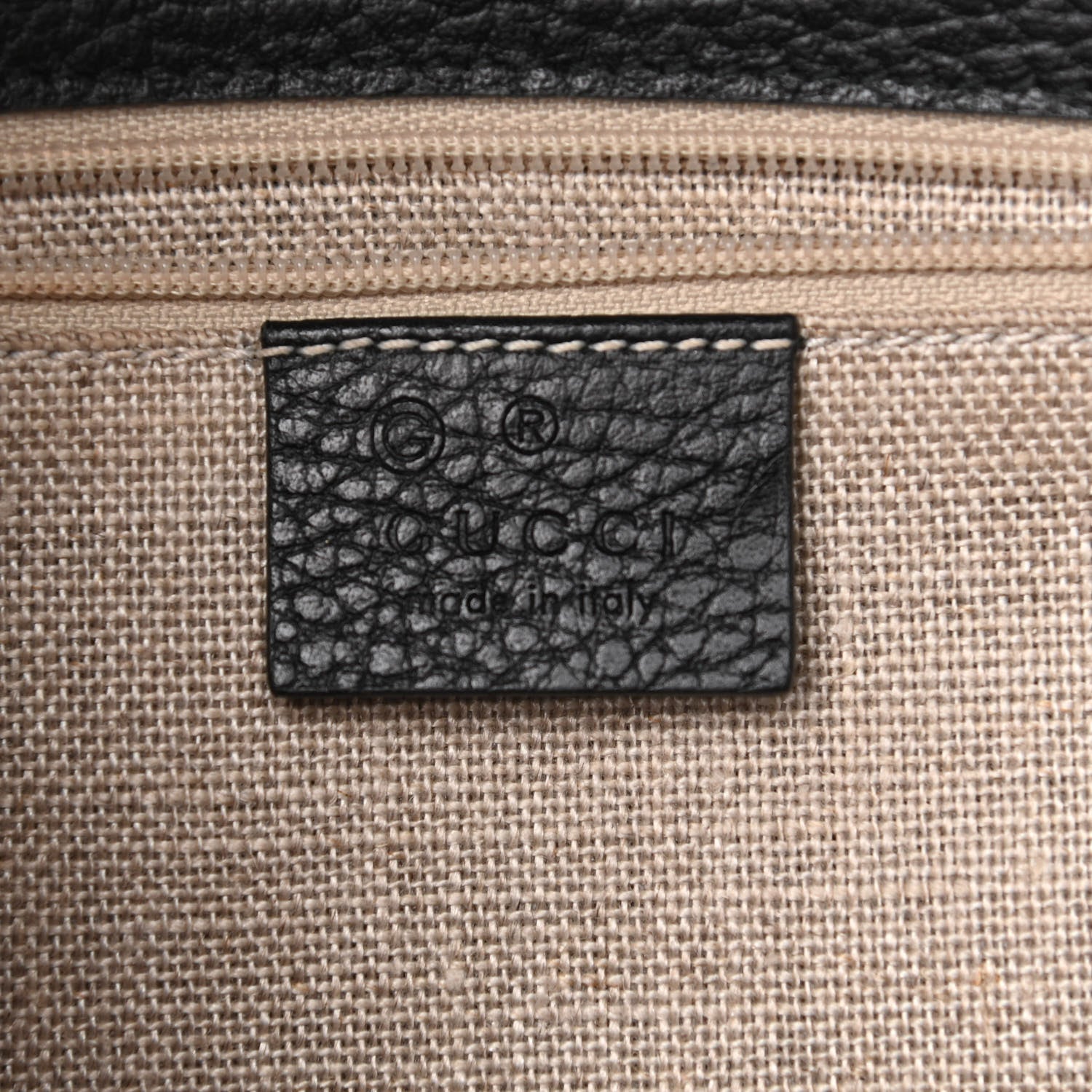 Gucci Dollar Calfskin Interlocking G Shoulder Bag Black 6 of 10