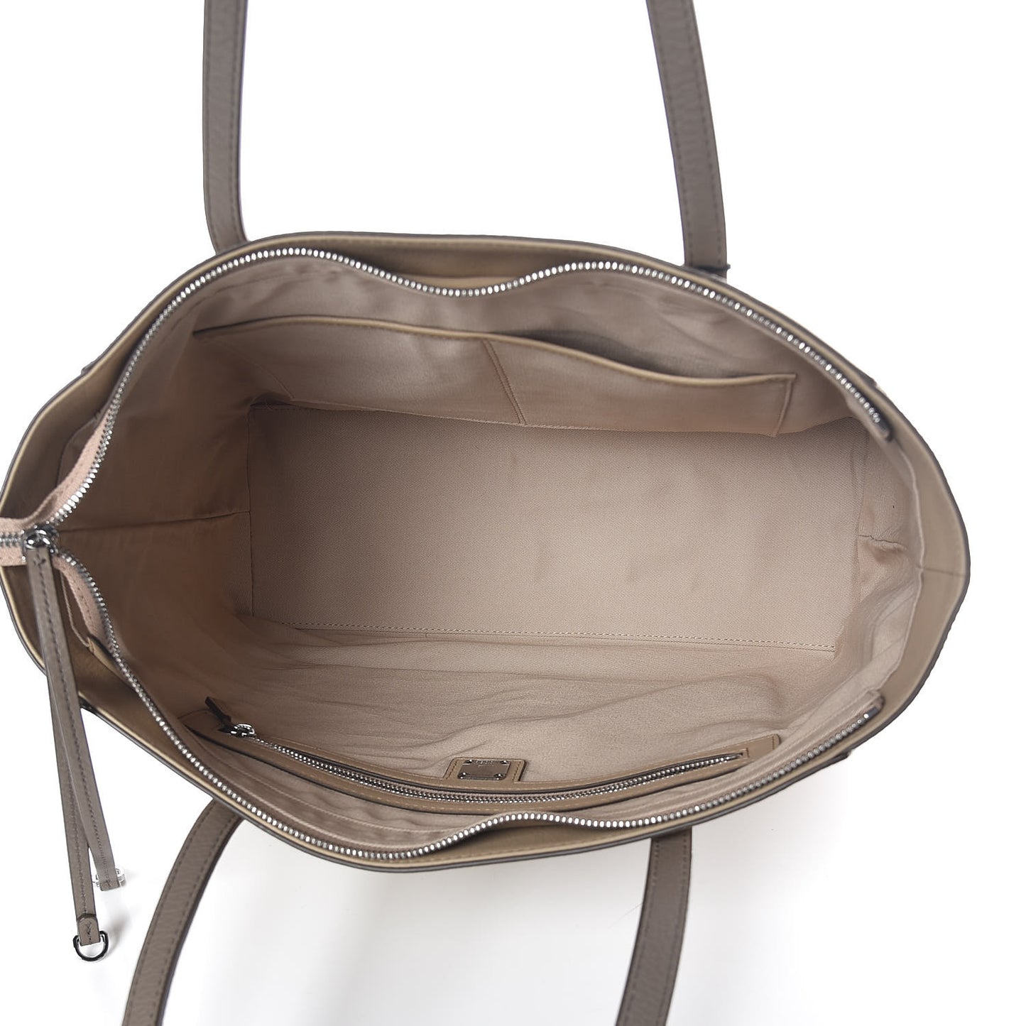 Calfskin Ottomar Monogram Medium Klara Top Zip Tote New Beige