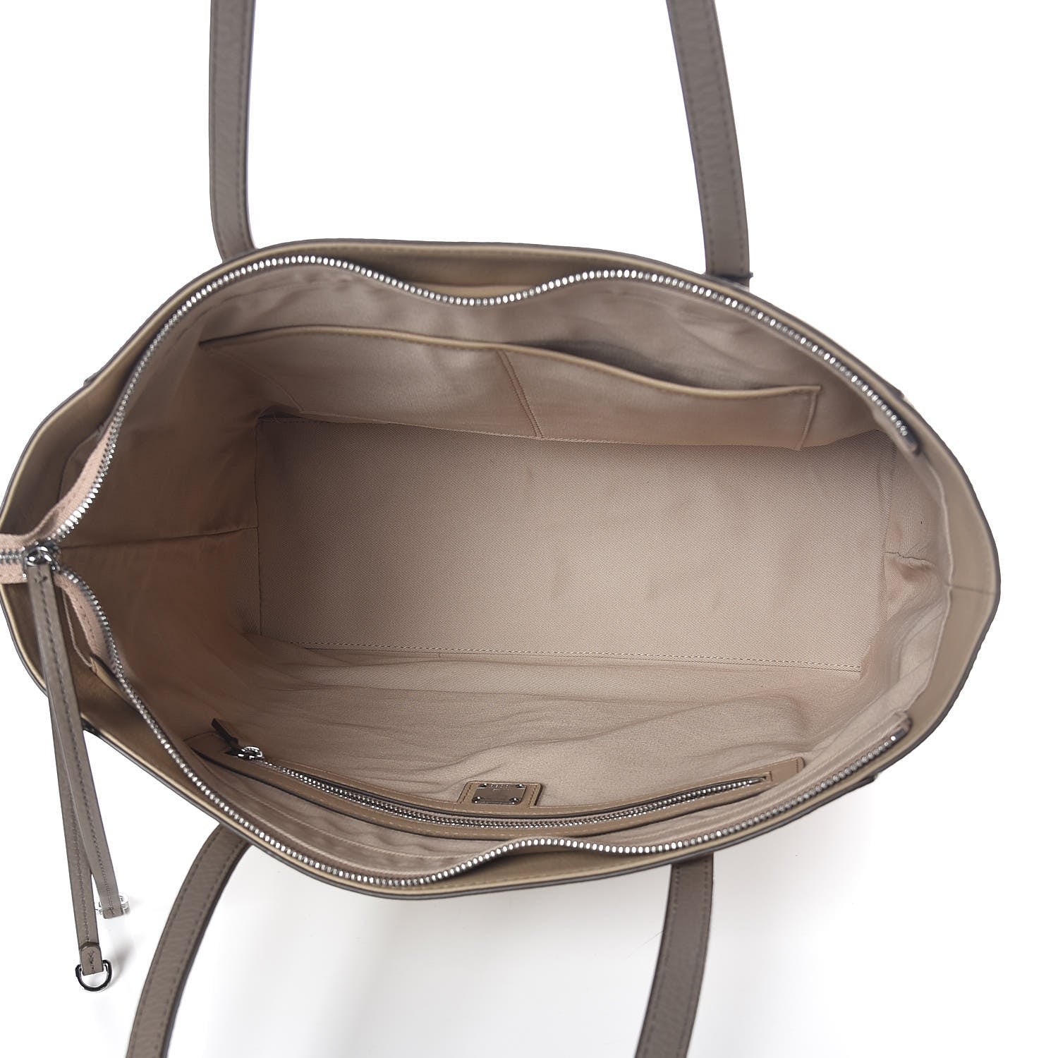 MCM Calfskin Ottomar Monogram Medium Klara Top Zip Tote New Beige 5 of 8