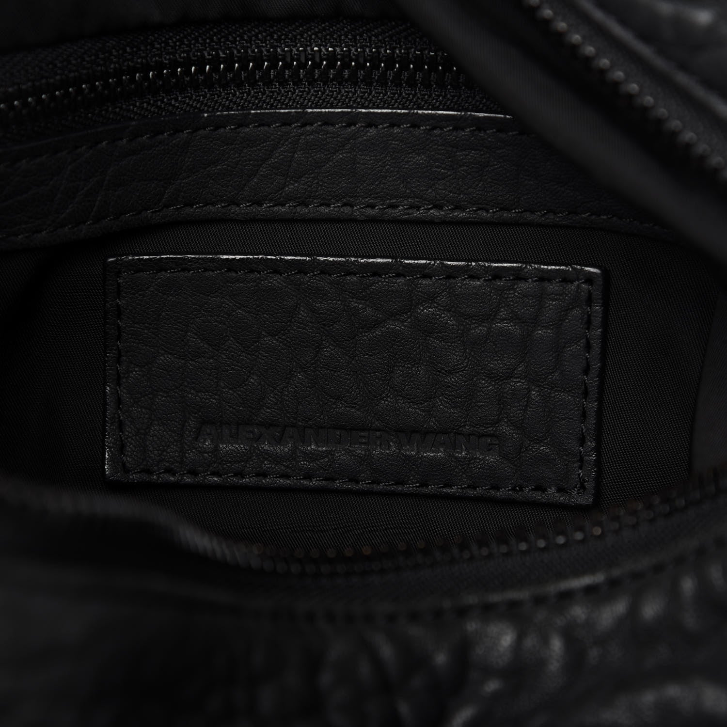 Alexander Wang Pebbled Lambskin Rocco Matte Black Iridescent Hardware 8 of 8