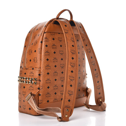 MCM Visetos Medium Side Studs Stark Backpack Cognac 4 of 12