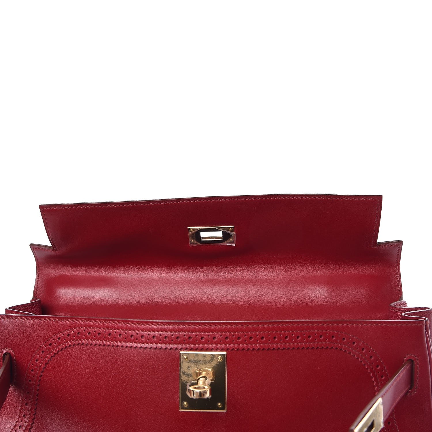 Hermes Tadelakt Ghillies Kelly 32 Rubis 9 of 39