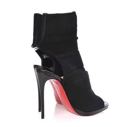 Christian Louboutin Maille Tricot Nappa Cheminene 120 Sock Ankle Boots 39 Black 4 of 6