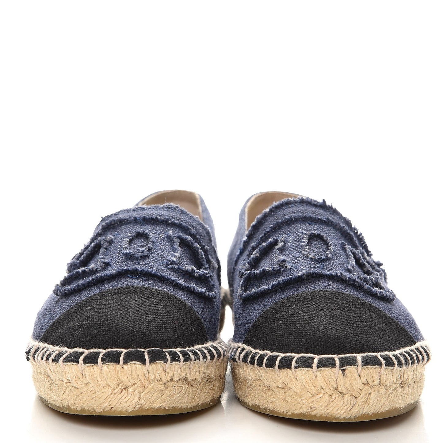 Denim Toile CC Espadrilles 40 Navy Black