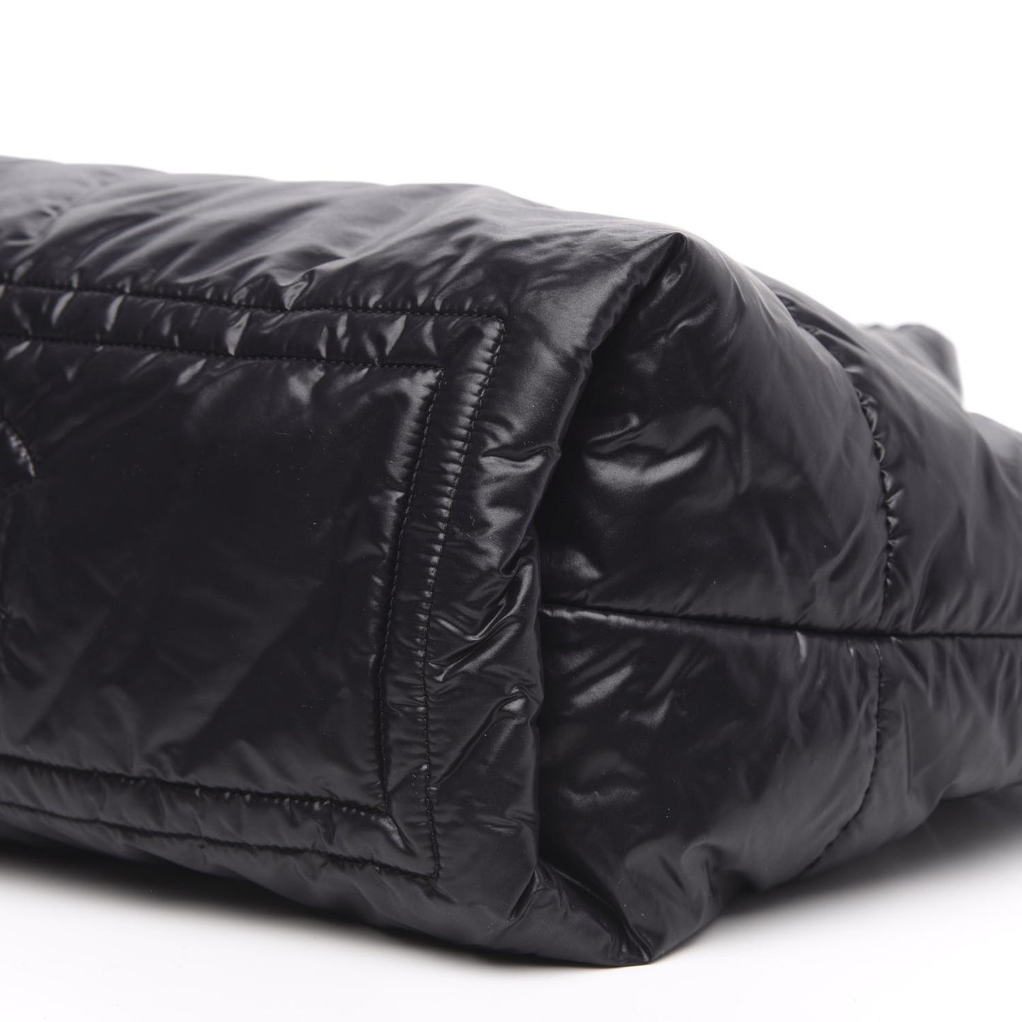 Nylon Quilted Coco Cocoon Reversible Tote Black