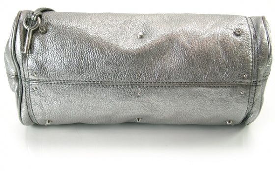 Leather Paddington Metallic Silver