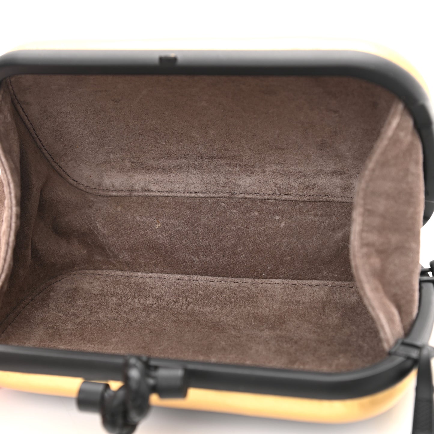 Gilded Waxed Leather Knot Clutch Gold Black